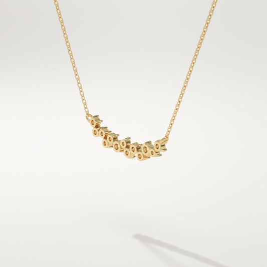 0.241 TCW Round Lab-Grown Diamond Charm Necklace