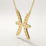 0.273 TCW Round Lab-Grown Diamond Pisces Zodiac Necklace