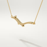 0.123 TCW Round Lab-Grown Diamond Nature Inspired Necklace