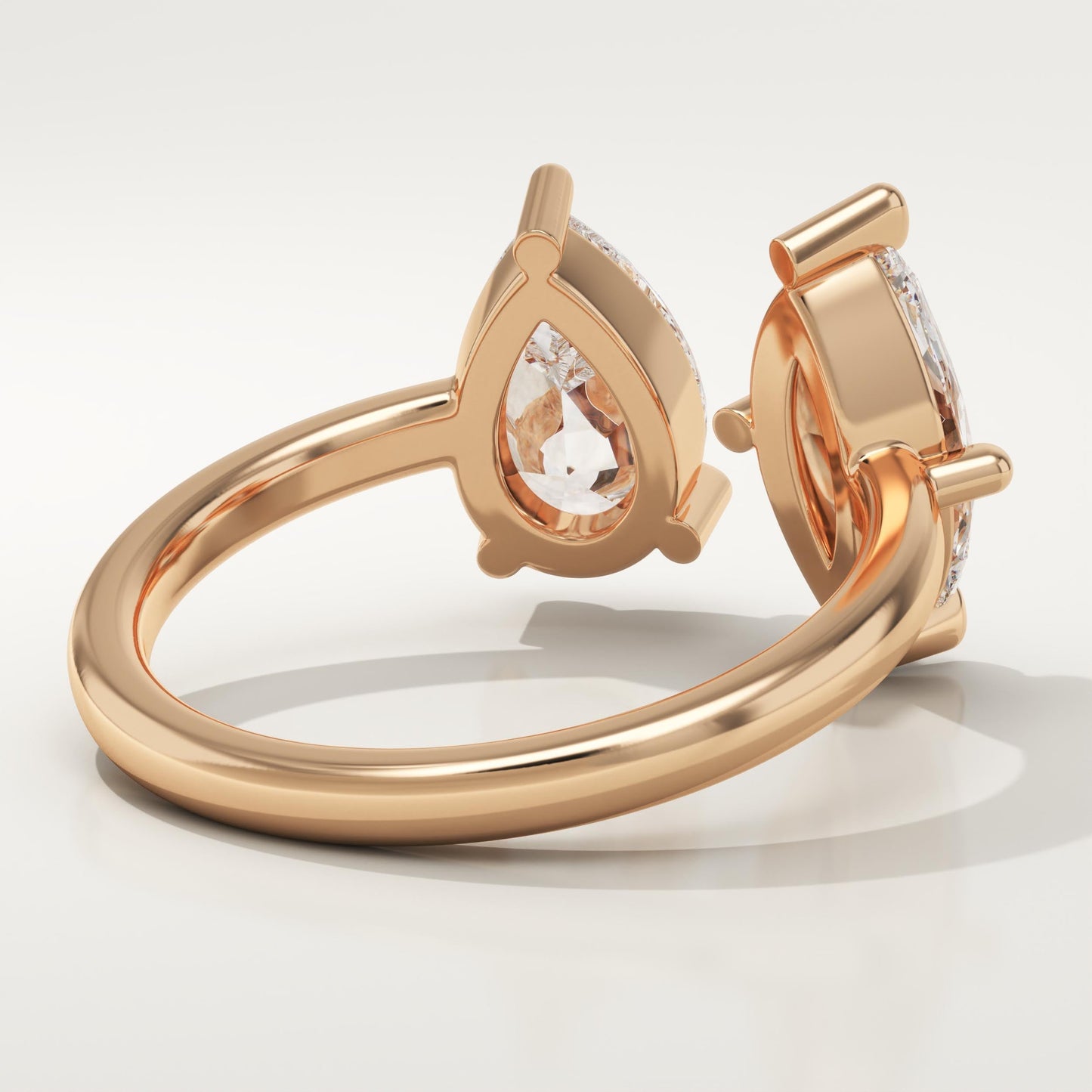 2 TCW Pear & Marquise Cut Toi Et Moi Lab-Grown Diamond Engagement Ring