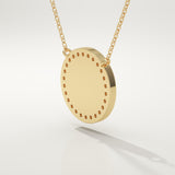 0.17 TCW Round Lab-Grown Diamond A Initial Necklace