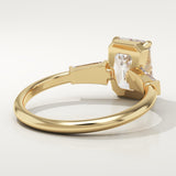 2.0 CT Emerald Cut Three Stone Lab-Grown Diamond Engagement Ring