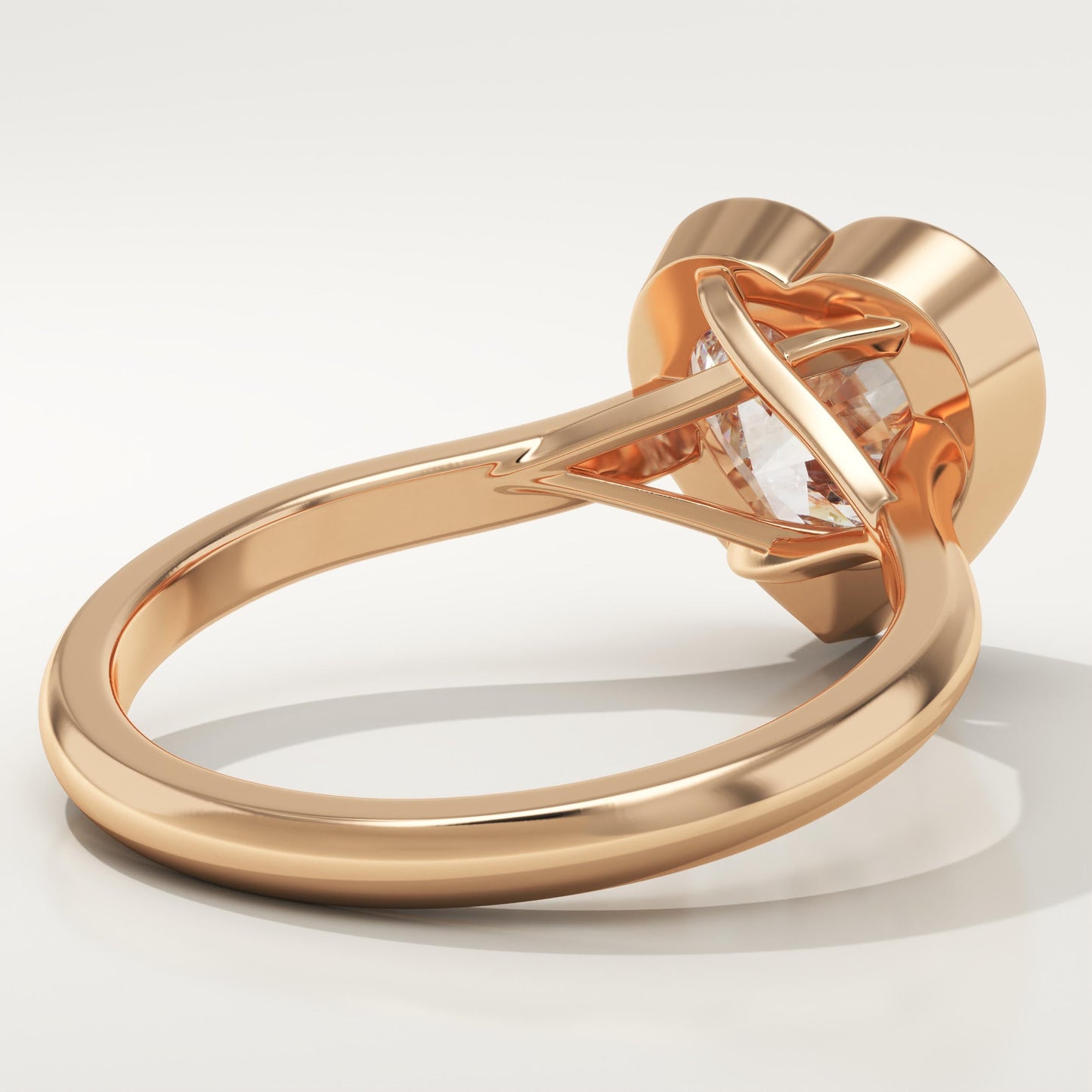 Heart Cut Bezel Lab-Grown Diamond Engagement Ring