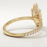 1.5 CT Marquise Cut Pave Lab-Grown Diamond Engagement Ring