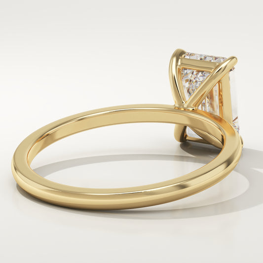 2.5 CT Emerald Cut Moissanite Solitaire Engagement Ring (US Size 7.5 Ready To Ship)