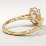 2.0 CT Oval Cut Three Stone Lab-Grown Diamond Engagement Ring