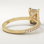 2.0 CT Radiant Cut Pave Lab-Grown Diamond Engagement Ring