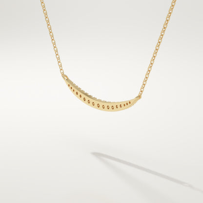 0.091 TCW Round Lab-Grown Diamond Smile Charm Necklace