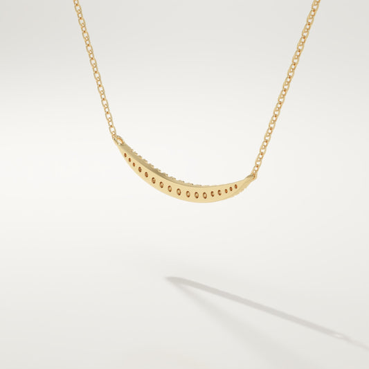 0.091 TCW Round Lab-Grown Diamond Smile Charm Necklace