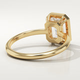 2.0 CT Emerald Cut Bezel Lab-Grown Diamond Engagement Ring