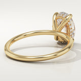 2.0 CT Oval Cut Hidden Halo Lab-Grown Diamond Engagement Ring