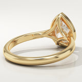 1.5 CT Pear Cut Solitaire Bezel Lab-Grown Diamond Engagement Ring