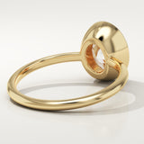 1.25 CT Oval Cut Bezel Lab-Grown Diamond Engagement Ring