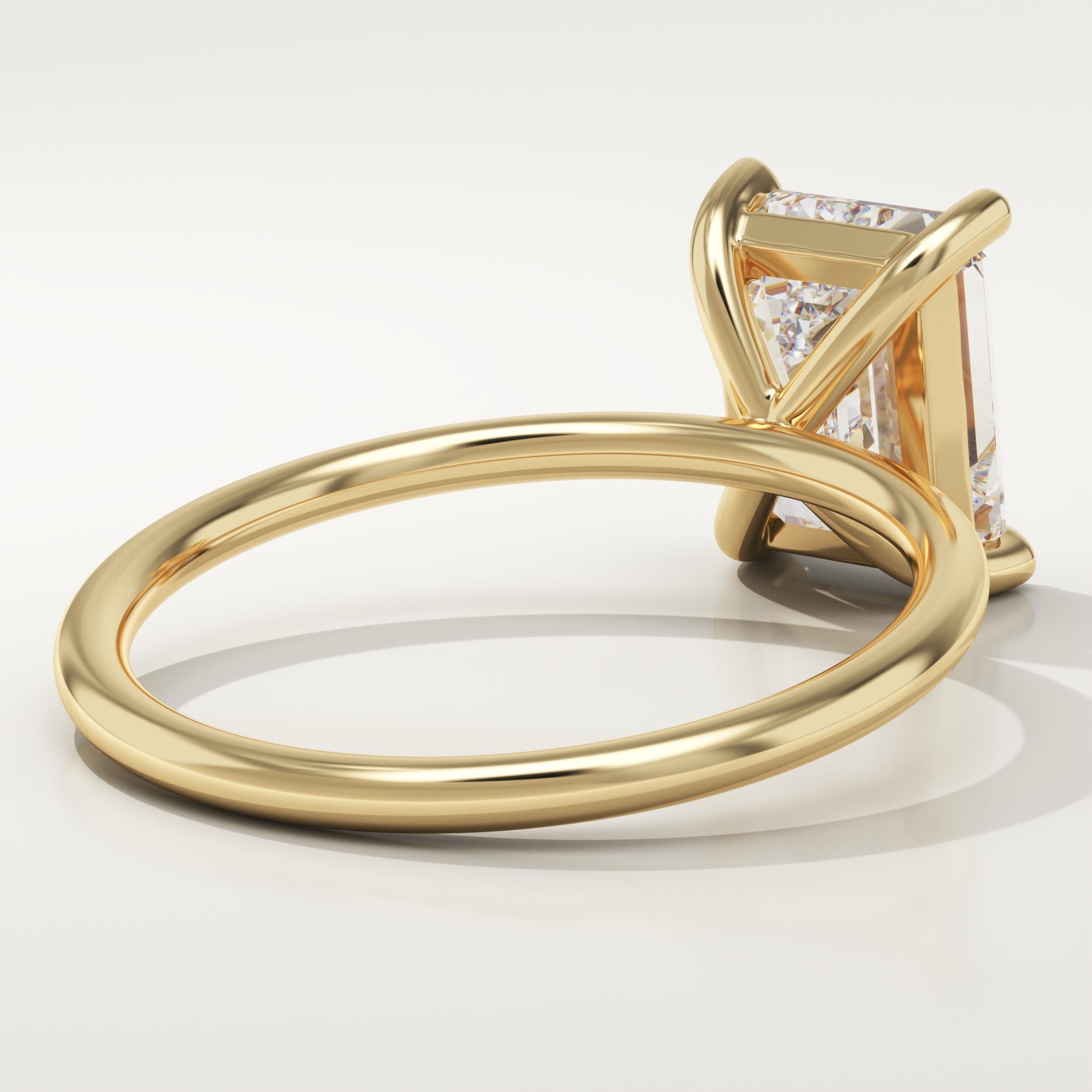 2.0 CT Emerald Cut Solitaire Lab-Grown Diamond Engagement Ring