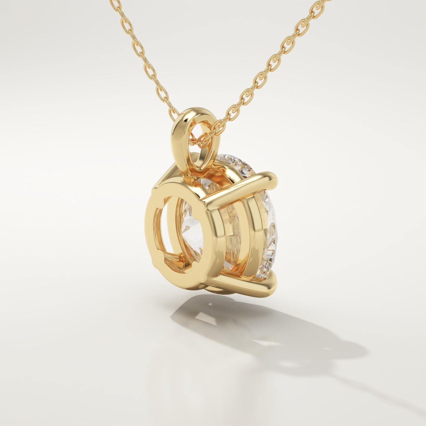 2 CT Round Lab-Grown Diamond Solitaire Necklace