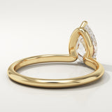 2.0 CT Pear Cut Solitaire Lab-Grown Diamond Engagement Ring