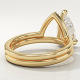 1.99 CT Pear Cut Solitaire Lab-Grown Diamond Bridal Set