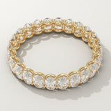 3.15 TCW Oval Cut Lab-Grown Diamond Full Eternity Wedding Band