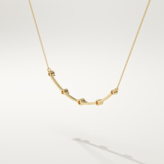 0.31 TCW Round Lab-Grown Diamond Smile Charm Necklace