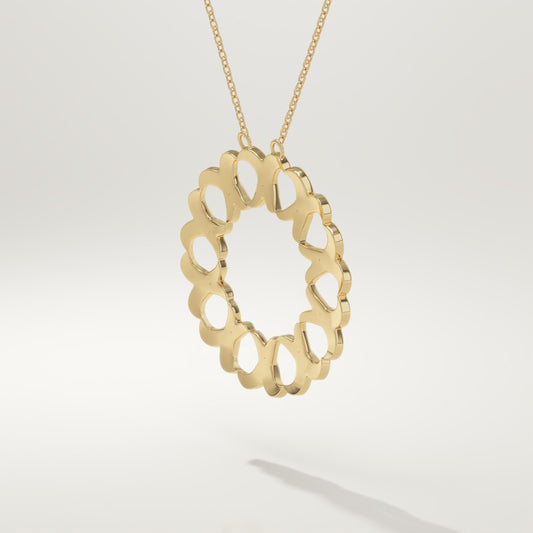 0.302 TCW Round Lab-Grown Diamond Charm Necklace