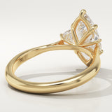 2.0 CT Marquise Cut Three Stone Lab-Grown Diamond Engagement Ring