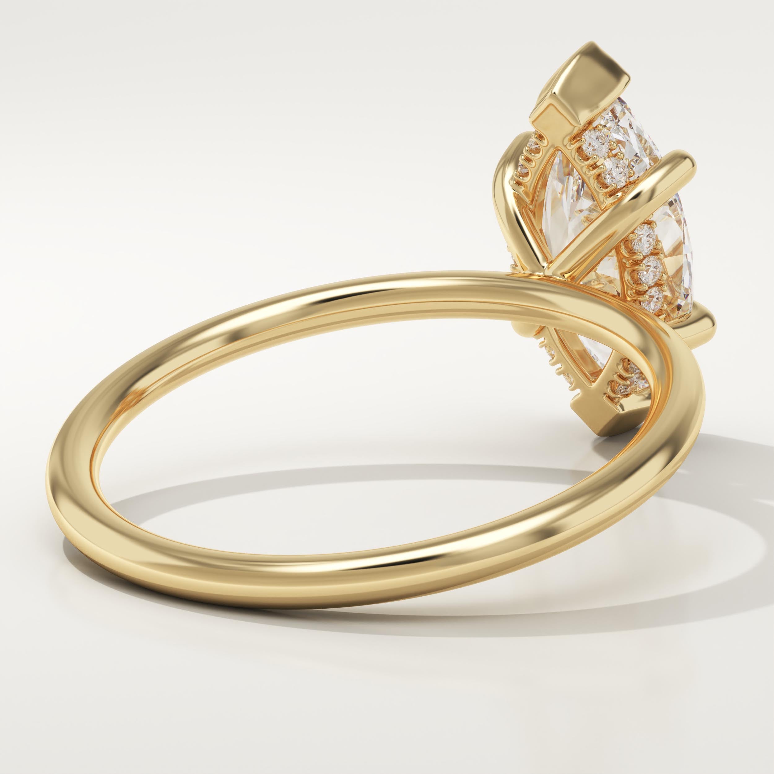 1.5 CT Marquise Cut Hidden Halo Lab-Grown Diamond Engagement Ring