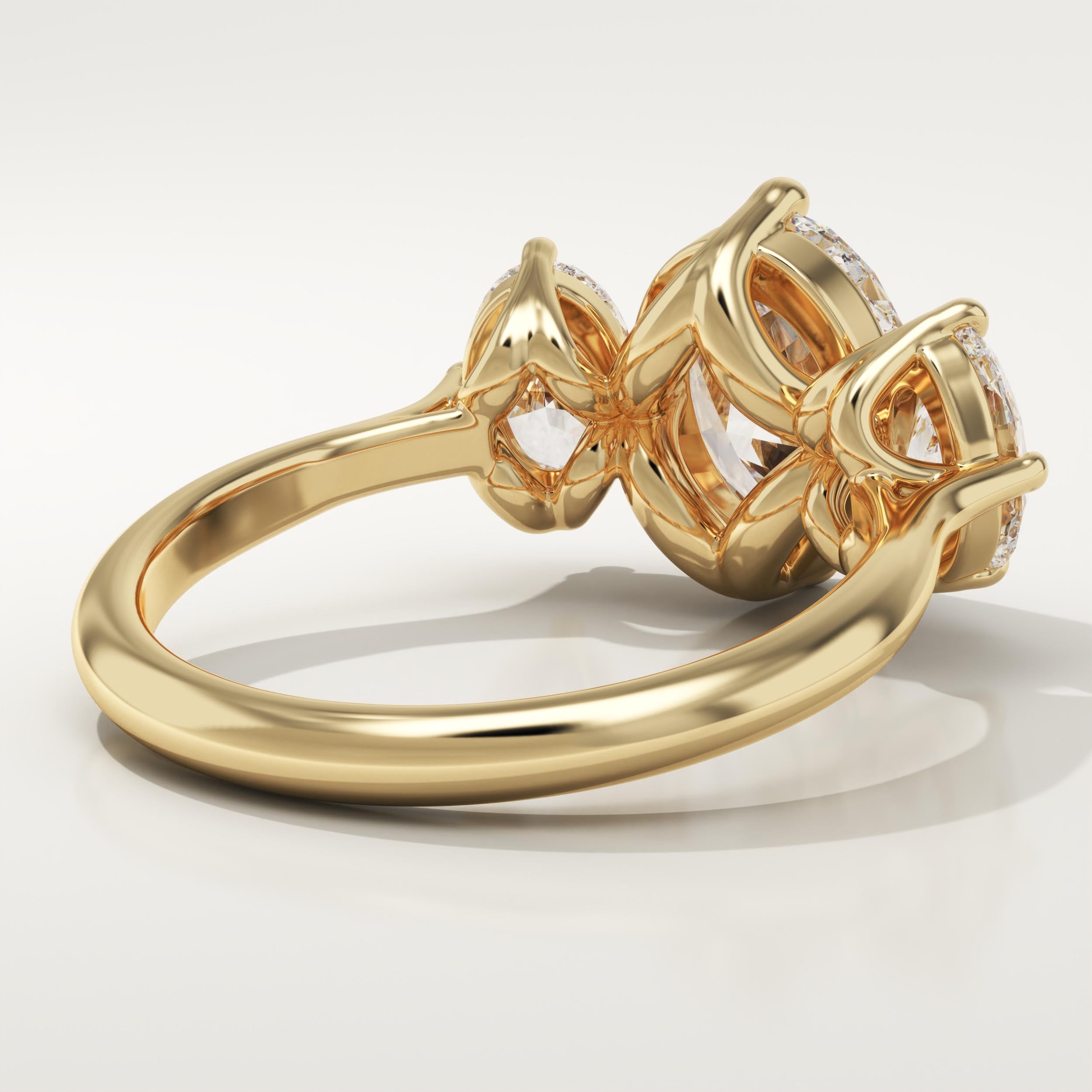 2.0 CT Oval Cut Three Stone Lab-Grown Diamond Engagement Ring