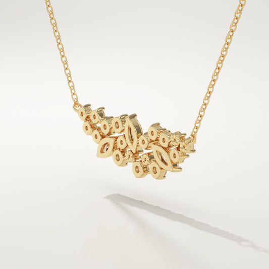 0.248 TCW Round & Marquise Lab-Grown Diamond Charm Necklace