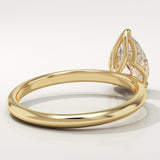 2.0 CT Pear Cut Solitaire Lab-Grown Diamond Engagement Ring