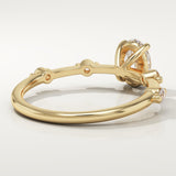 2.0 CT Oval Cut Dainty Pave Lab-Grown Diamond Engagement Ring