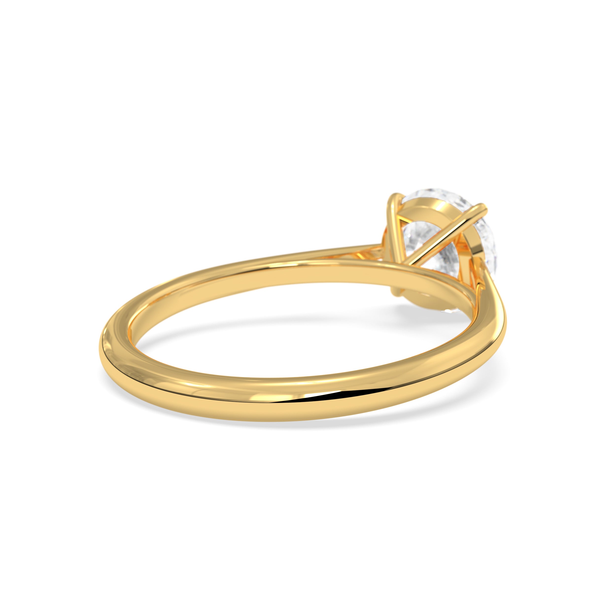 2.0 CT Round Cut Solitaire Lab-Grown Diamond Engagement Ring