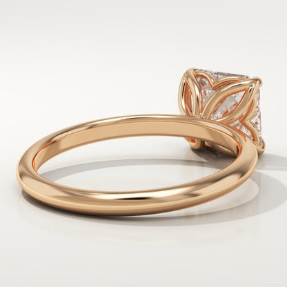 Asscher Cut Solitaire Lab-Grown Diamond Engagement Ring