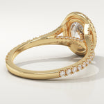 2.0 CT Oval Cut Halo & Pave Lab-Grown Diamond Engagement Ring