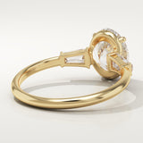 2.0 CT Oval Cut Three Stone Lab-Grown Diamond Engagement Ring