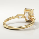 2.0 CT Emerald Cut Three Stone Lab-Grown Diamond Engagement Ring