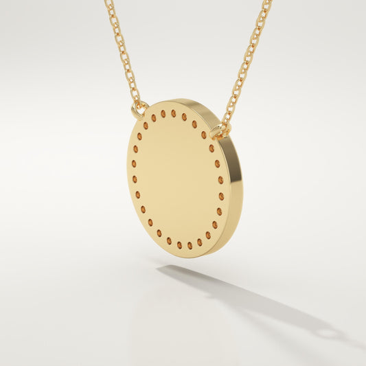 0.17 TCW Round Lab-Grown Diamond A Initial Necklace