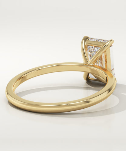 2.5 CT Emerald Cut Lab Grown Diamond Solitaire Engagement Ring (US Size 7.5 Ready To Ship)