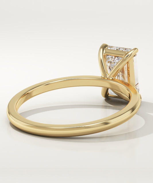 2.5 CT Emerald Cut Lab Grown Diamond Solitaire Engagement Ring (US Size 7.5 Ready To Ship)