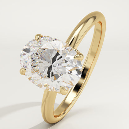 Oval Cut Solitaire Lab-Grown Diamond Engagement Ring