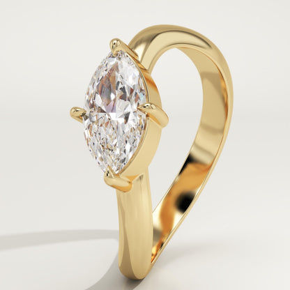 Marquise Cut Solitaire Lab-Grown Diamond Engagement Ring