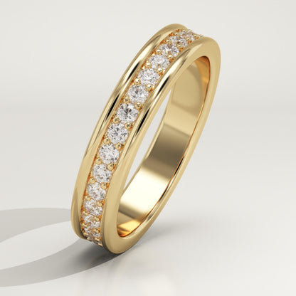 0.7 TCW Round Lab-Grown Diamond Full Eternity Wedding Band