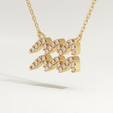 0.114 TCW Round Lab-Grown Diamond Aquarius Zodiac Necklace