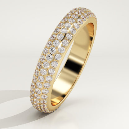 1.73 TCW Round Lab-Grown Diamond Multi Stone Wedding Band