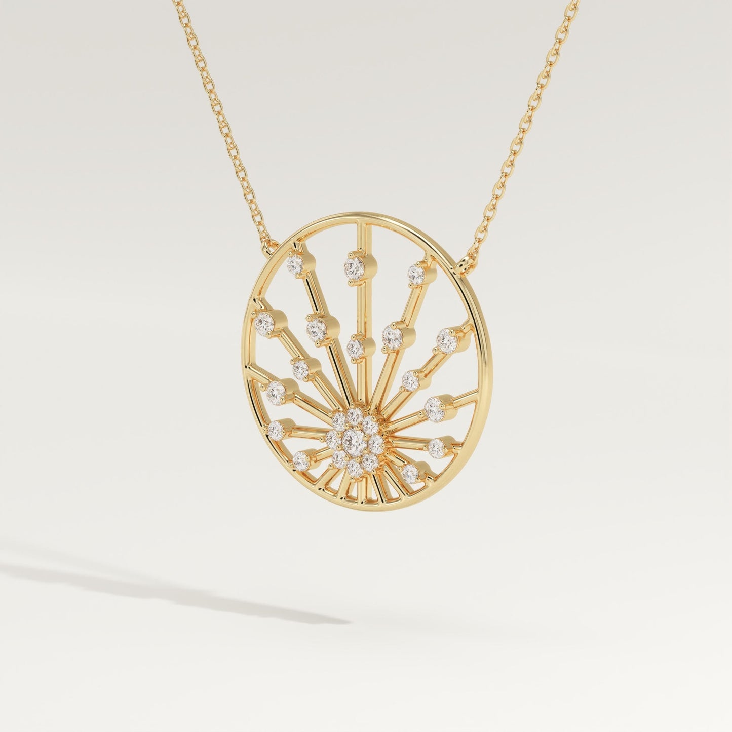 0.28 TCW Round Lab-Grown Diamond Charm Necklace