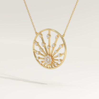0.28 TCW Round Lab-Grown Diamond Charm Necklace
