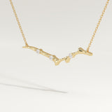 0.07 TCW Round Lab-Grown Diamond Nature Inspired Necklace