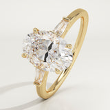 2.0 CT Oval Cut Three Stone Lab-Grown Diamond Engagement Ring