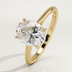 2.0 CT Oval Cut Solitaire Lab-Grown Diamond Engagement Ring