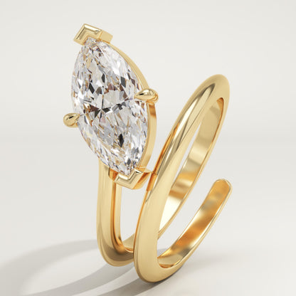 Marquise Cut Solitaire Lab-Grown Diamond Engagement Ring