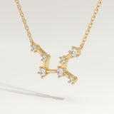 0.103 TCW Round Lab-Grown Diamond Virgo Constellation Necklace